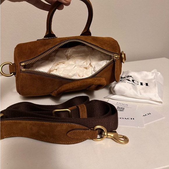 Coach Compass 25 Bag Suede - Picture 7 of 9